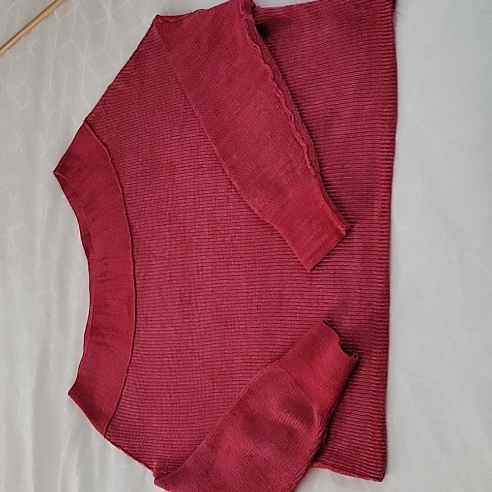 Free People women's knit off the shoulder slouchy sweater, xs